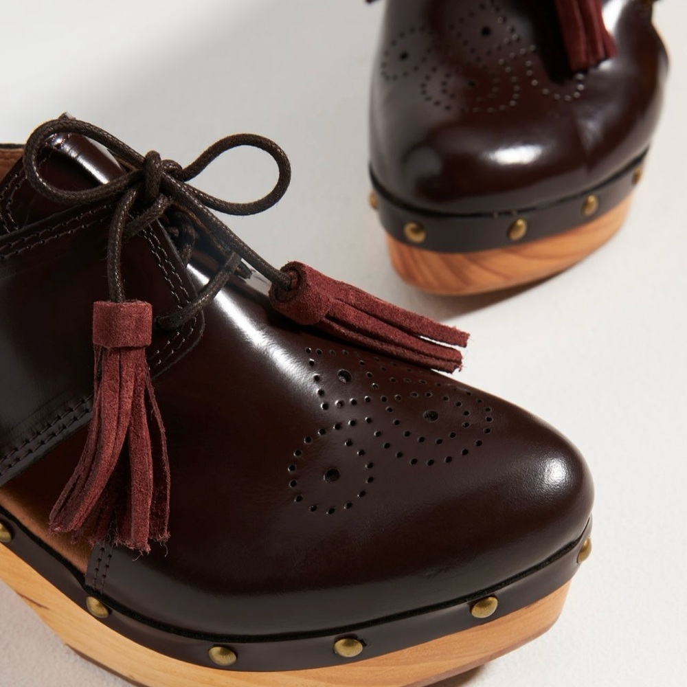 Pilcro Kilty Clog Heels